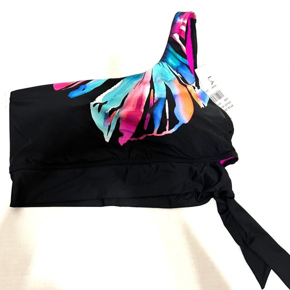 La Blanca NWT Sz 18W Plus One Shoulder Swimsuit Top - Picture 2 of 6